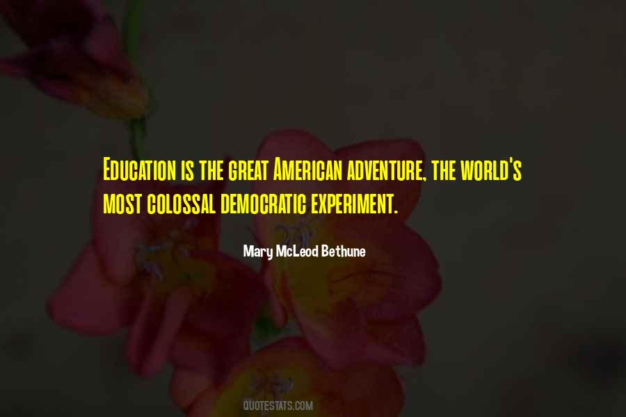 Adventure And Education Quotes #1335765