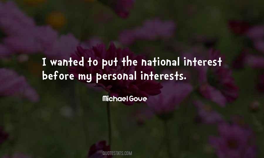 Personal Interest Quotes #1087361