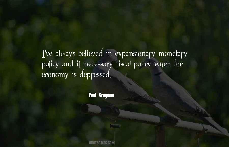 Expansionary Fiscal Policy Quotes #938920