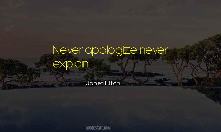 Quotes About Never Apologize #159111