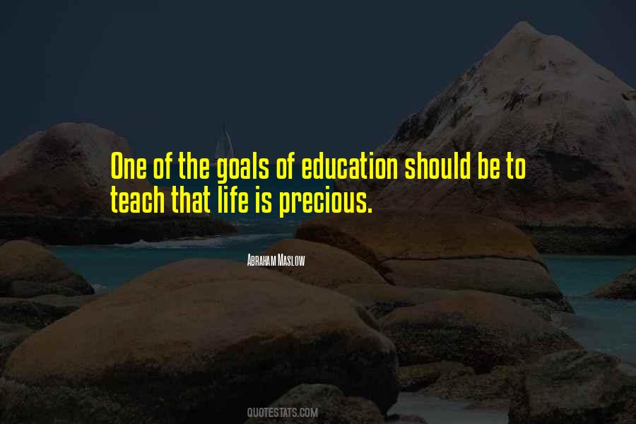 Goal Of Education Quotes #843671