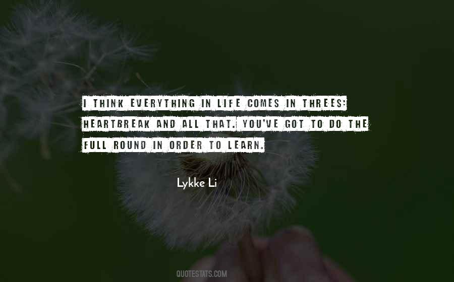 Quotes About Things That Come In Threes #957589