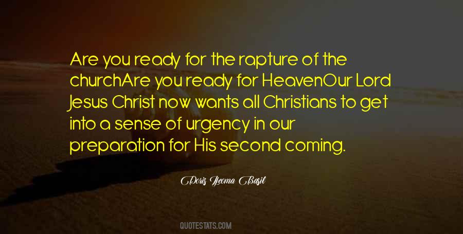 Christ Coming Quotes #1130918