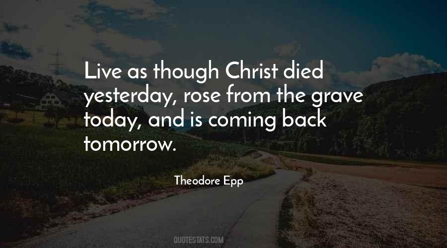 Christ Coming Quotes #1170607