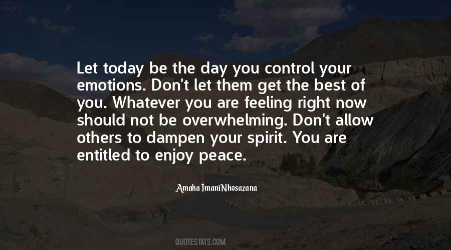 Emotions And Control Quotes #925999