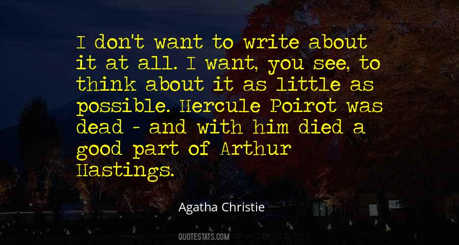 Agatha Christie Poirot Quotes #970500