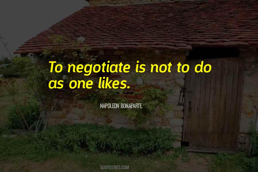 Quotes About Negotiate #955699