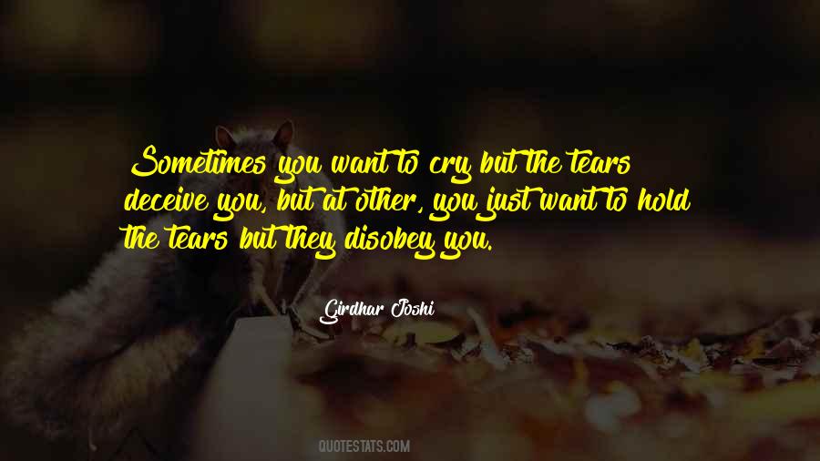 Cry Tears Quotes #180919