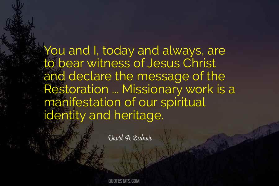 Spiritual Restoration Quotes #402506