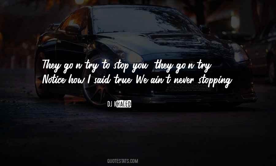 Ain't No Stopping Me Quotes #1853895