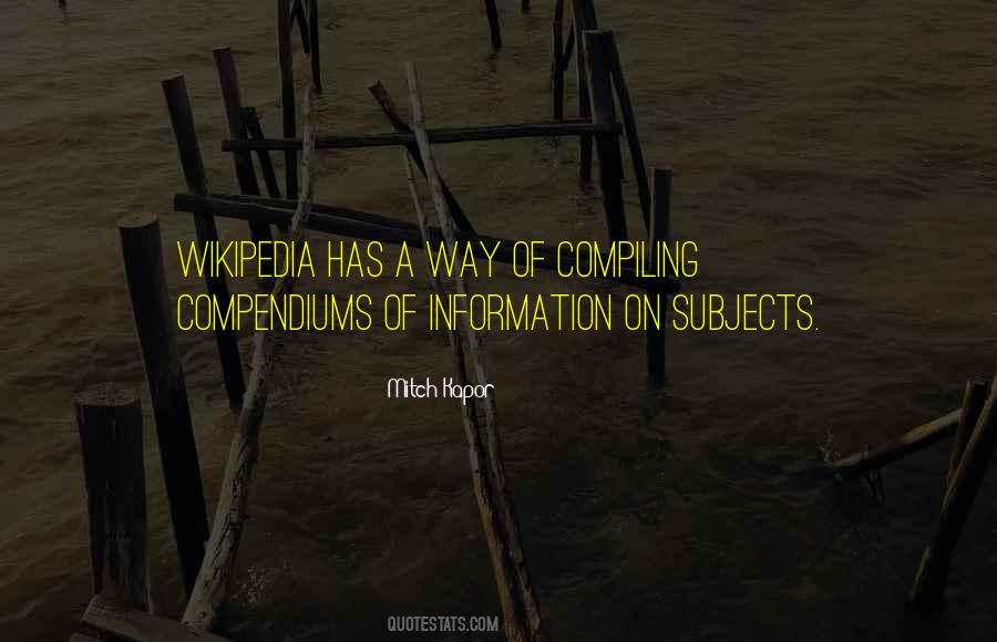 Compiling Information Quotes #774666