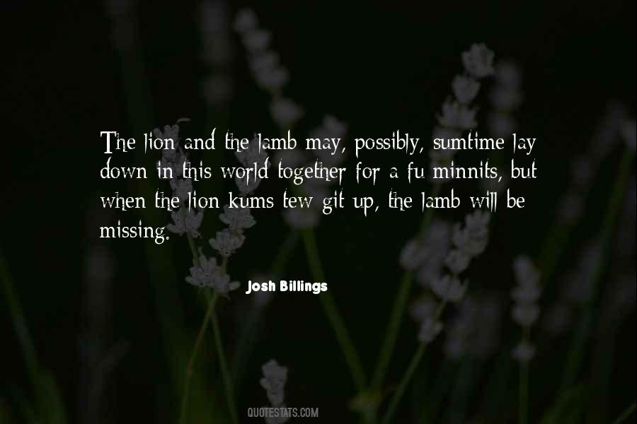 Lion And The Lamb Quotes #963861
