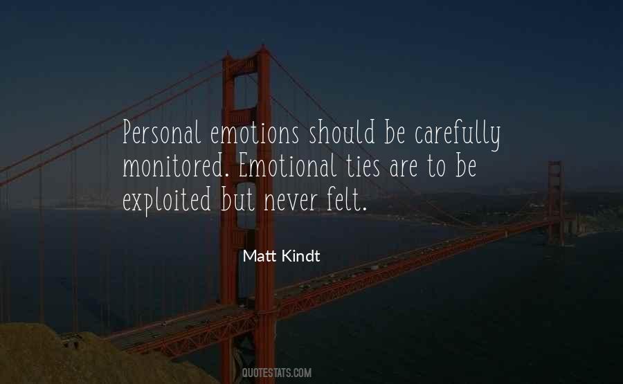 Emotional Ties Quotes #88362