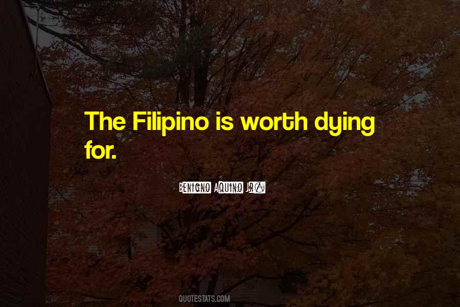 Filipino Is Worth Dying For Quotes #84490
