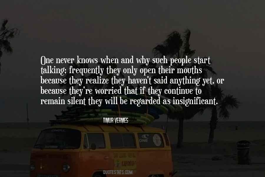 Insignificant People Quotes #1087953