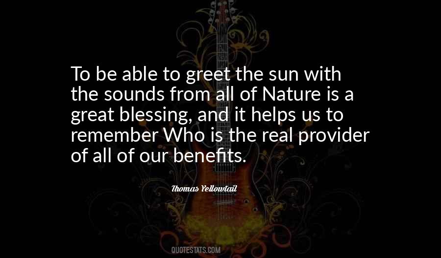 Nature Benefits Quotes #992530
