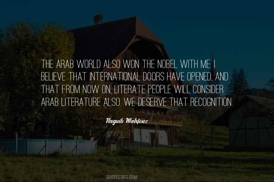 Mahfouz Nobel Quotes #1808746