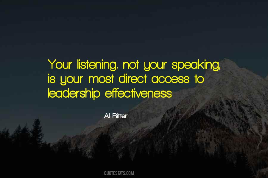 Leadership Listening Quotes #1189776