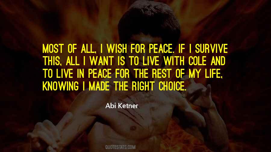 All I Want Is Peace Quotes #1517796