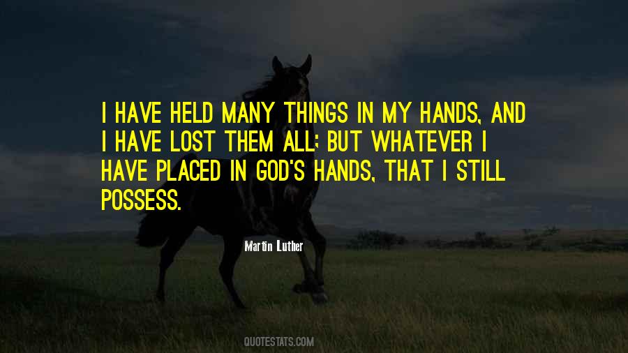 All In God's Hands Quotes #323521