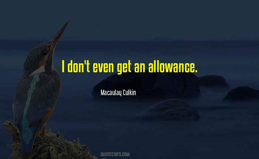 Allowance Quotes #1358555