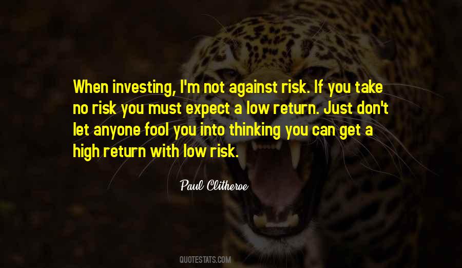 Risk Return Quotes #161179