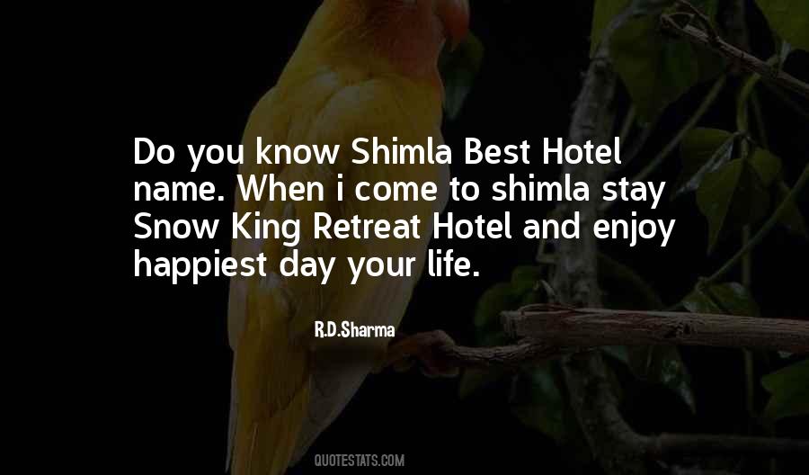 Top Hotel In Shimla Quotes #290814 Top Hotel In Shimla Quotes #290814