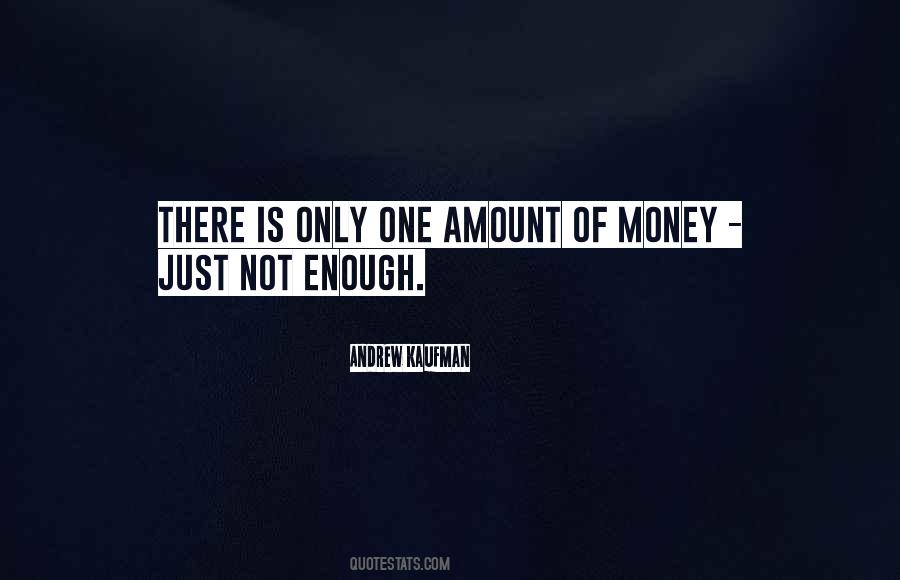Amount Of Money Quotes #998024