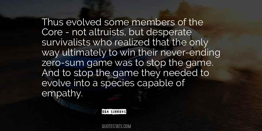 Zero Sum Game Game Quotes #13853