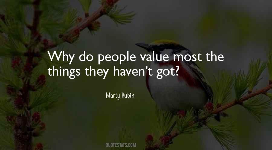 Value Things Quotes #335073