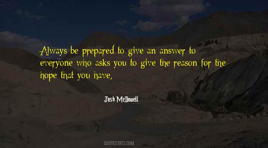 Always Be Prepared Quotes #881573