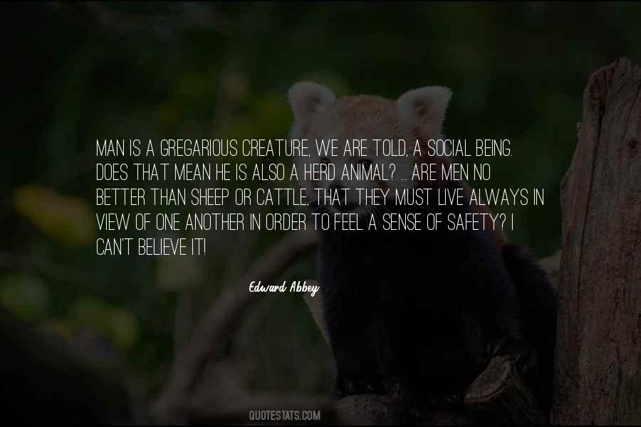 Animal Sense Quotes #1523149