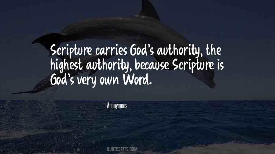 Scripture Is God Quotes #420531