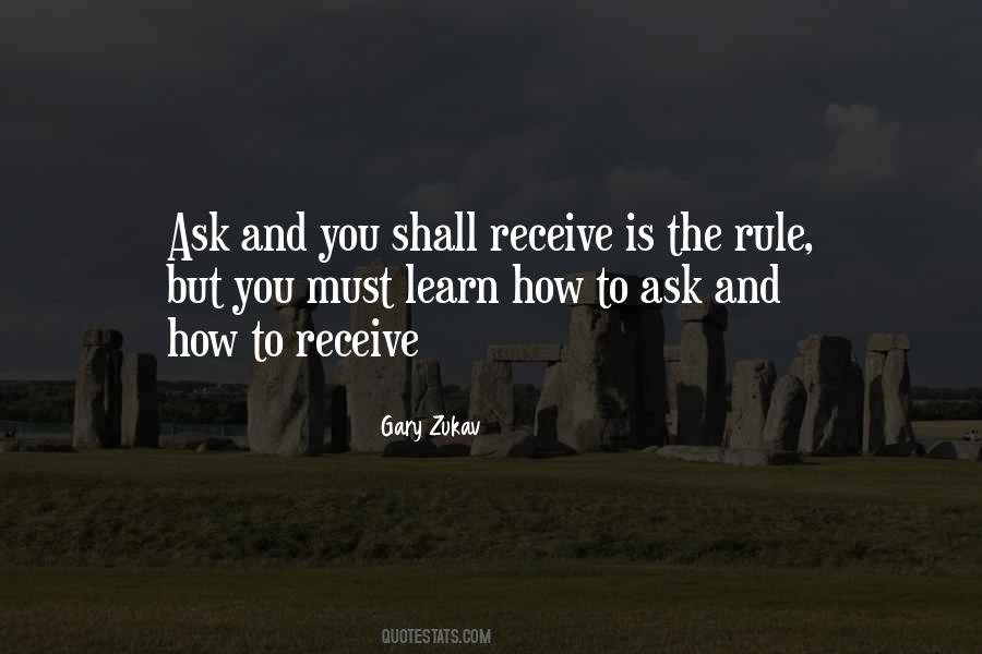 Ask And You Will Receive Quotes #1157244