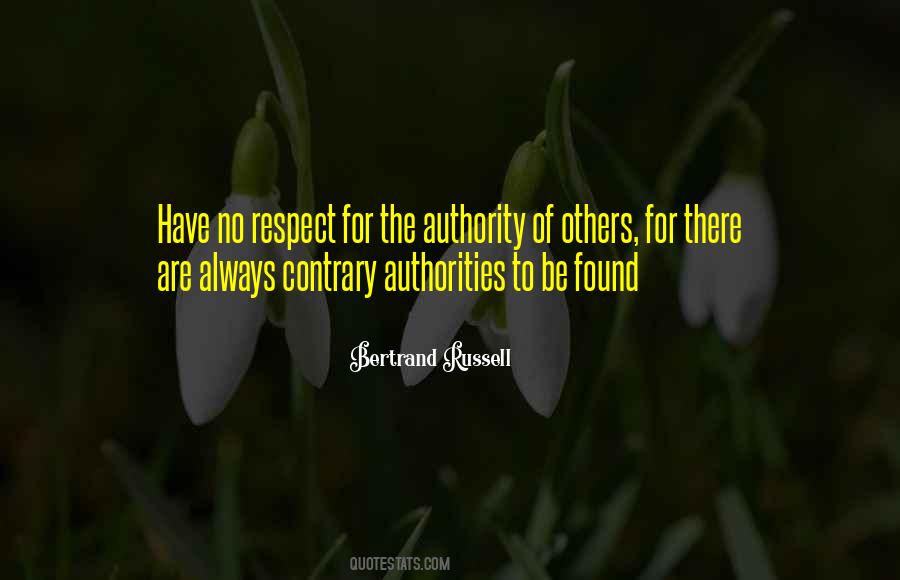 Respect For Authority Quotes #1852314