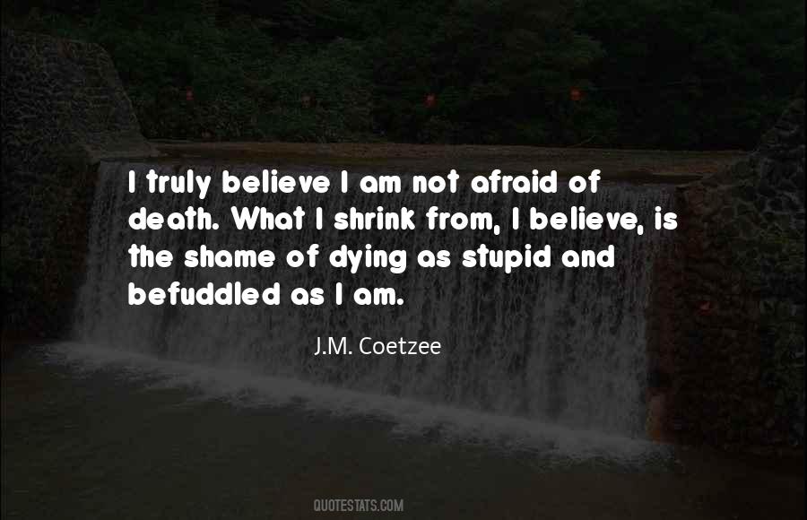 Am Not Afraid Of Death Quotes #264524