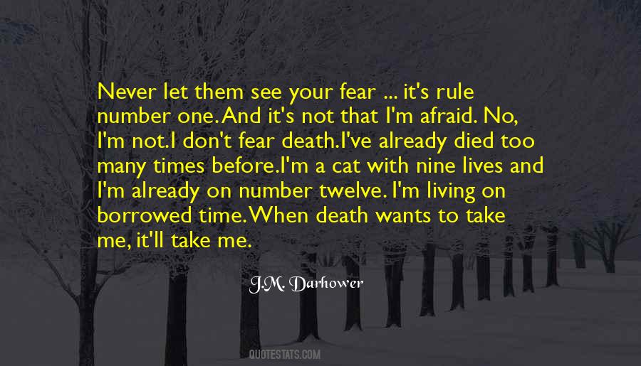 Am Not Afraid Of Death Quotes #51057