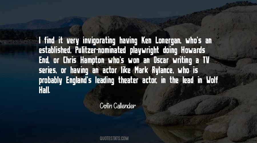 Leading Actor Quotes #710043