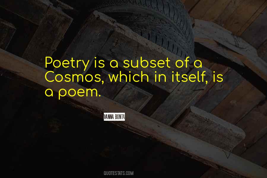 Poetry Cosmos Quotes #613618