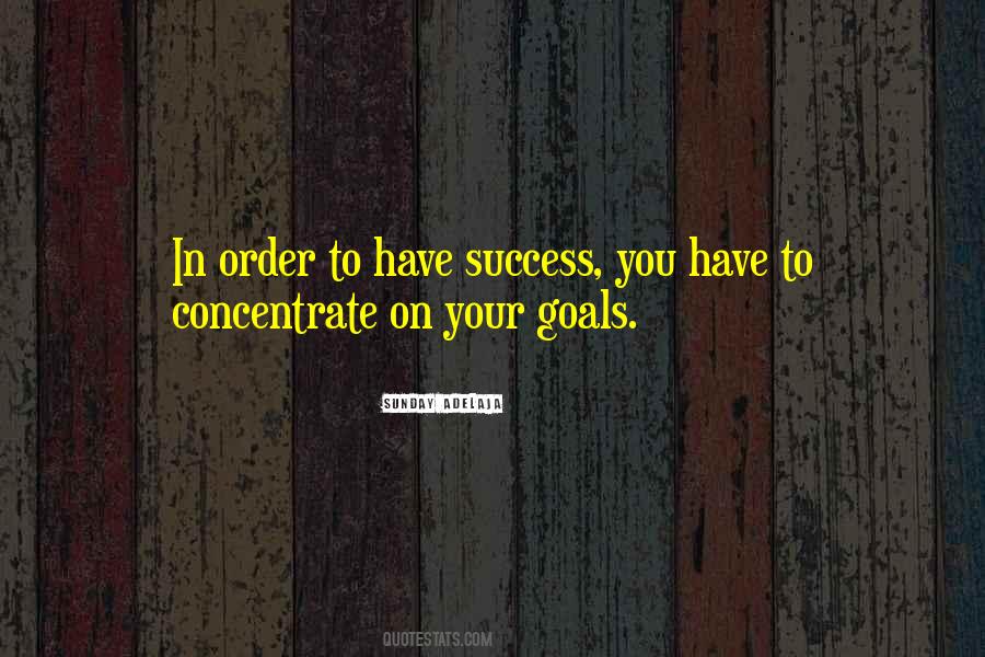 Concentrate On Your Goals Quotes #881795