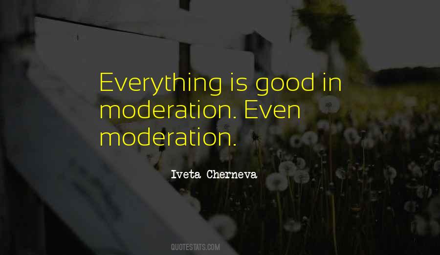 Everything Is Good In Moderation Quotes #1353858