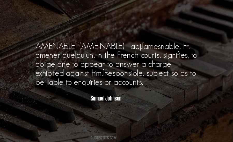Amenable Quotes #1735183