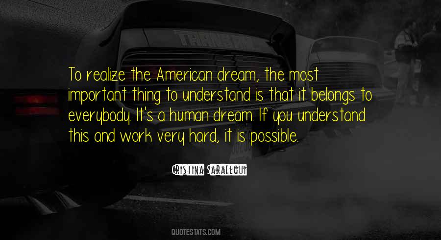 American Dream Hard Work Quotes #283610