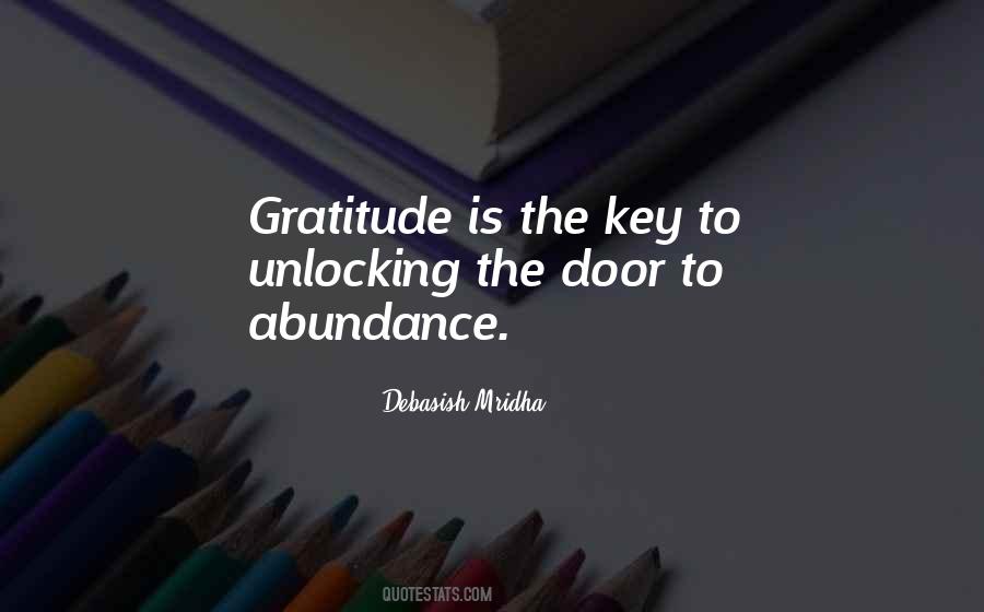 Key To The Door Of Abundance Quotes #1182728