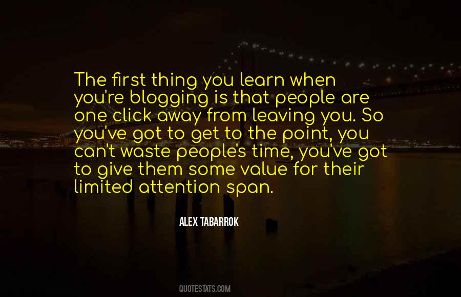 Learn To Value Time Quotes #1186661