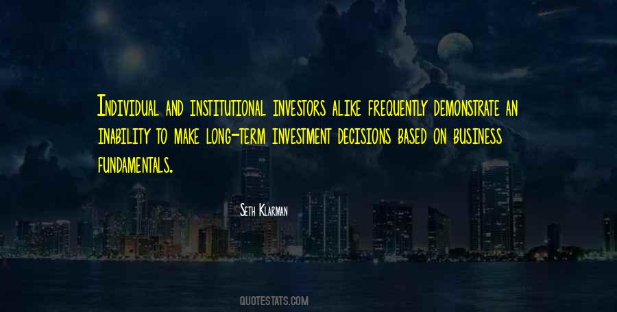 Long Term Investment Quotes #502180