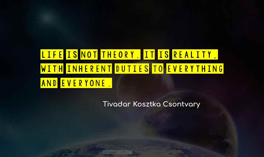 Quotes About Theory And Reality #100868