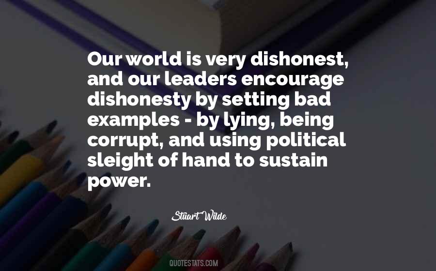 Being Dishonest Quotes #410539