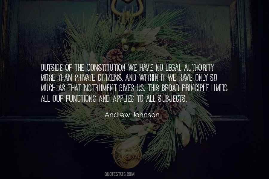 Andrew Johnson's Quotes #1598176