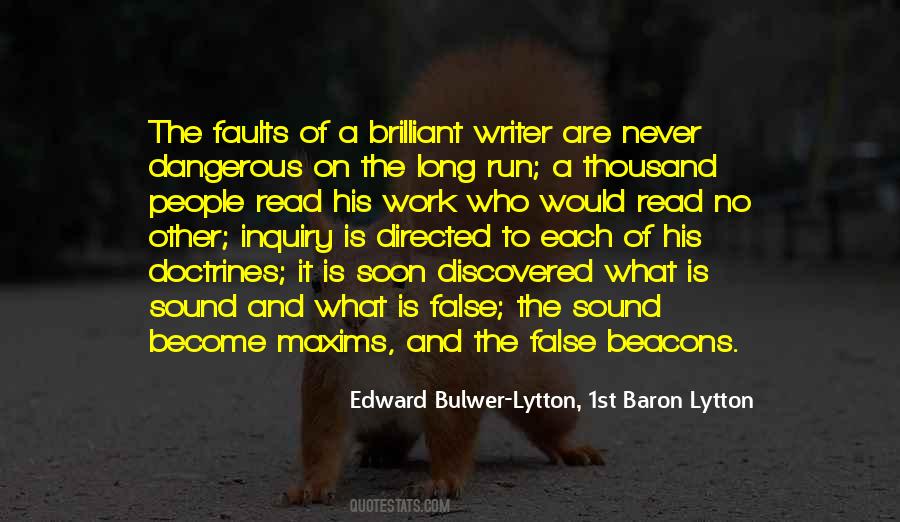 Bulwer Lytton Quotes #272513